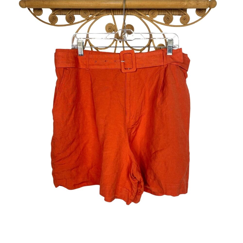 NEW A New Day orange belted linen shorts XXL